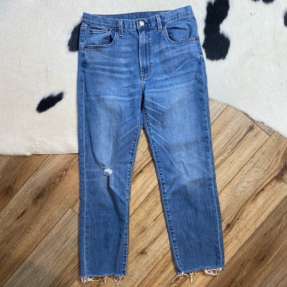 Frye distressed jeans medium blue wash